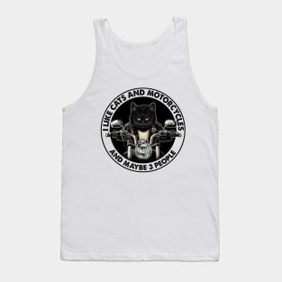 I Like Cats And Motorcycle Personalized Tank Top